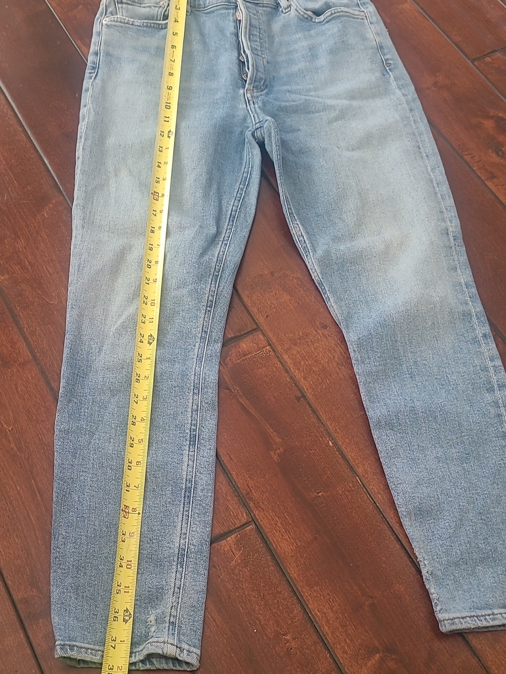Agolde Light Blue Nico High Rise Slim Straight Jeans Size 28 - Picture 6 of 12